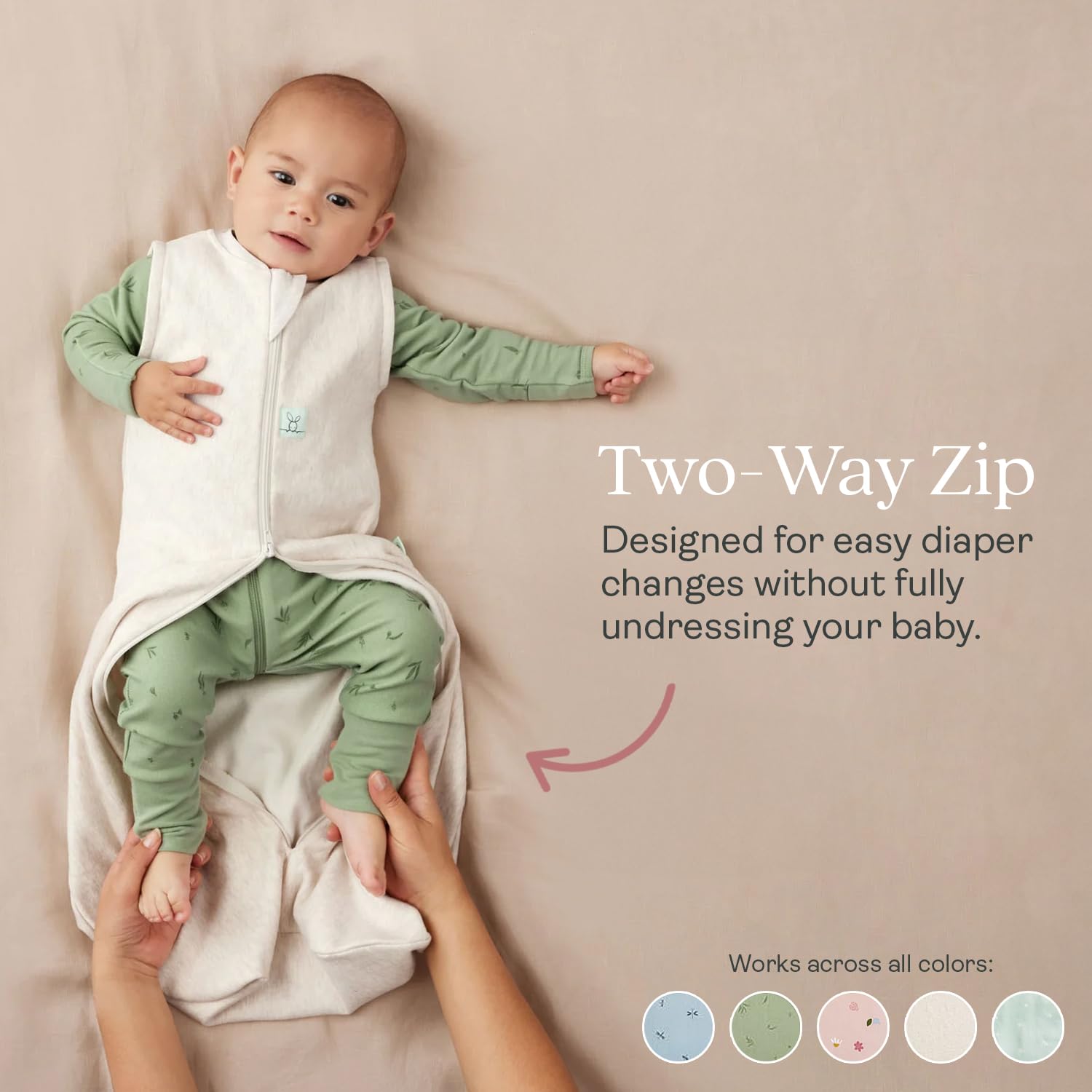 ergoPouch Jersey Sleeping Bag 0.2 TOG – Arms-Out Baby Sleep Sack, Ideal Transition from Swaddling, Slim Fit Keeps Baby Secure & Comfortable, Soft Breathable Fabric (3–12 Months, Berries) - Image 5