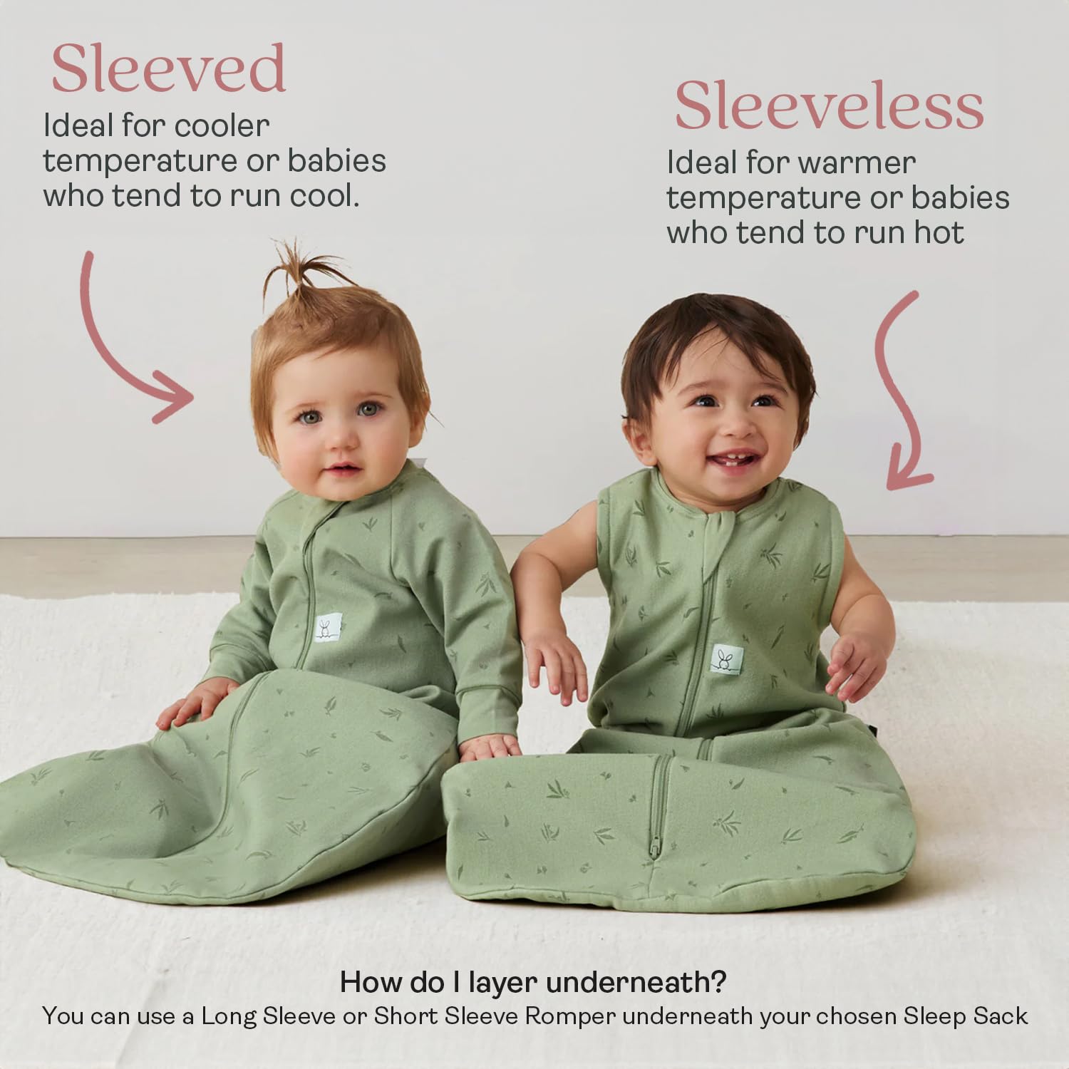 ergoPouch Jersey Sleeping Bag 0.2 TOG – Arms-Out Baby Sleep Sack, Ideal Transition from Swaddling, Slim Fit Keeps Baby Secure & Comfortable, Soft Breathable Fabric (3–12 Months, Berries) - Image 8