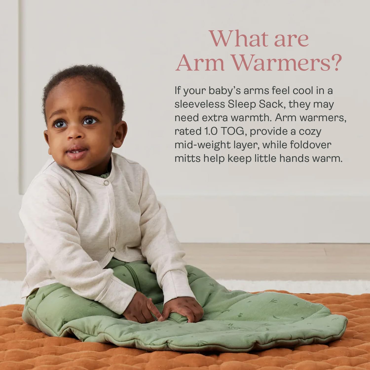 ergoPouch Arm Warmers – Add-On Sleeves to Layer Over Any Arms-Out Sleep Sack or Sleep Suit, Keep Baby’s Arms Warm - Image 3