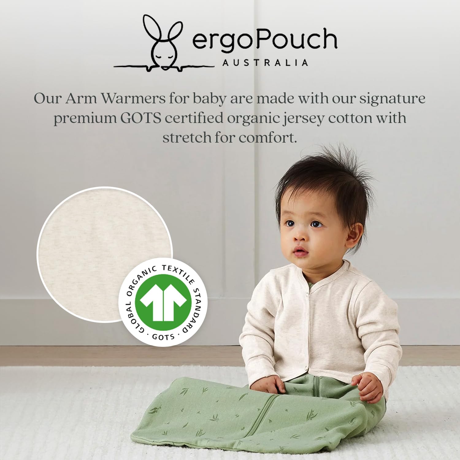 ergoPouch Arm Warmers – Add-On Sleeves to Layer Over Any Arms-Out Sleep Sack or Sleep Suit, Keep Baby’s Arms Warm - Image 5