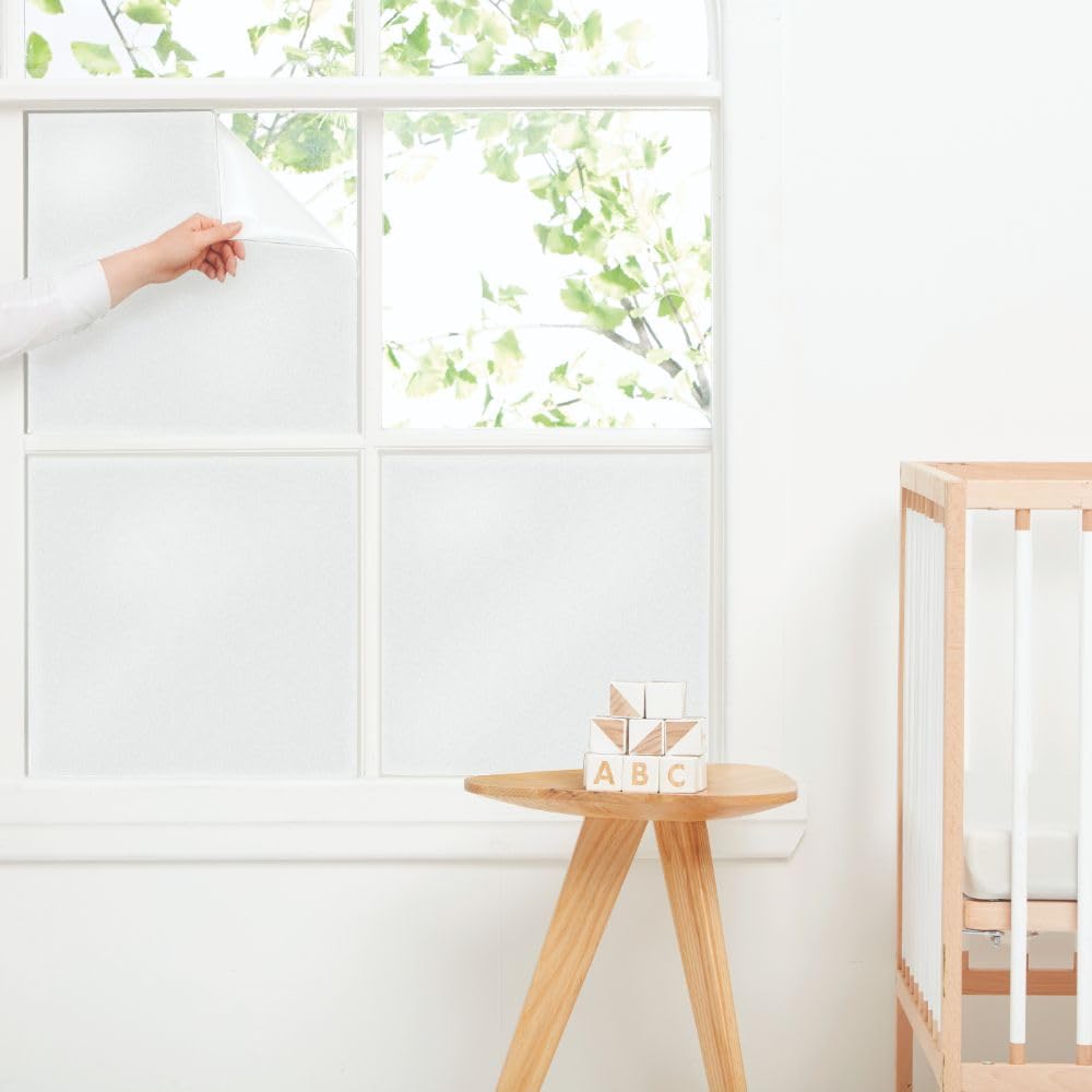 ergoPouch Blockout Window Film - Window Privacy Film Block 100% of Sunlight - Reusable Privacy Film for Glass Windows – White - 3(Rolls) - Image 5