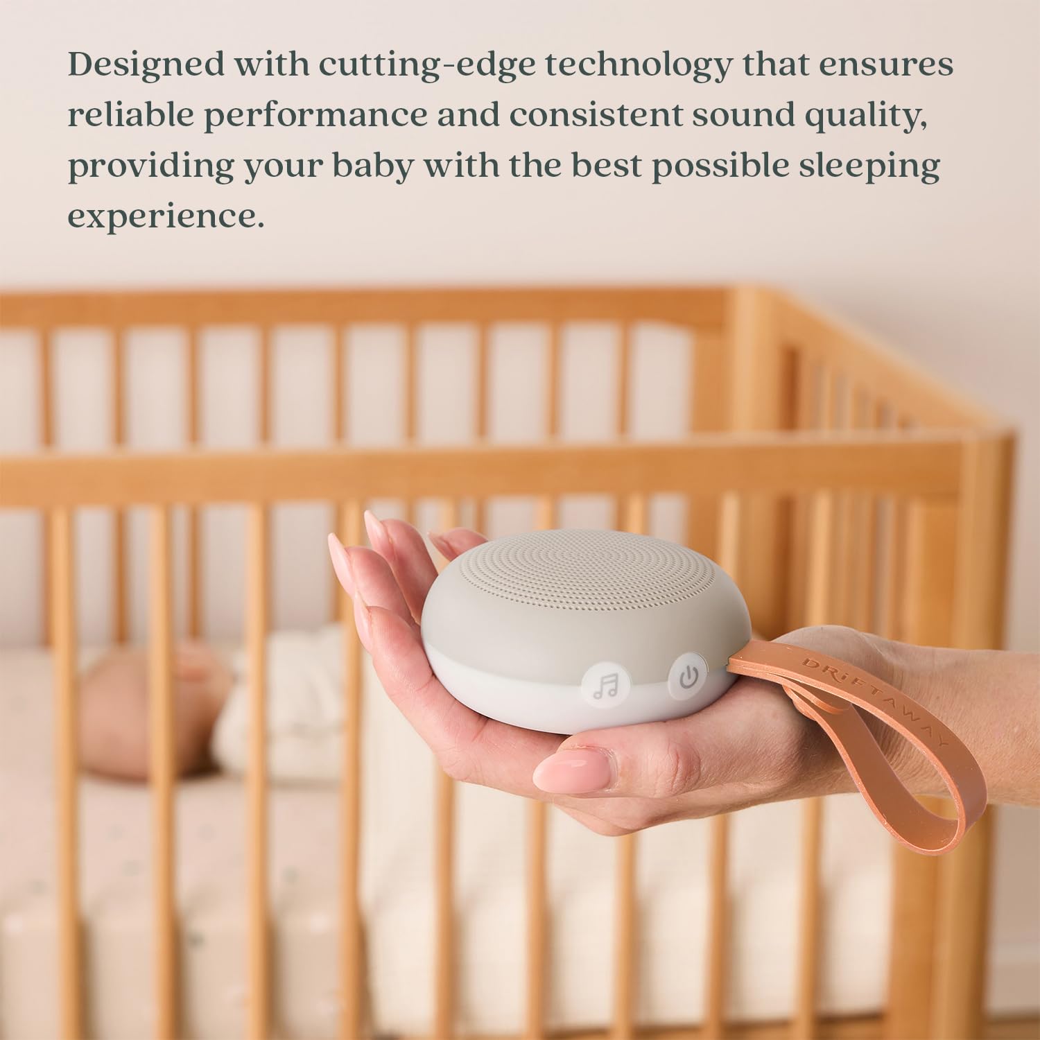 ergoPouch Drift Away White Noise Machine Taupe – Portable Sound Therapy for Baby & Adult, 7 Soothing Sounds, Rechargeable Battery, Adjustable Light - Home, Travel, and Registry Gift - Image 6