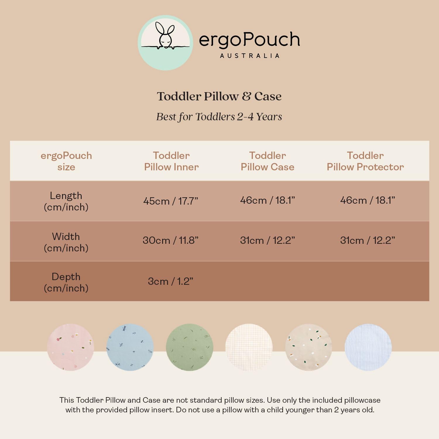 ergoPouch Organic Toddler Pillow and Cover – Low-Profile 1" Design for Proper Neck Alignment, Soft & Durable GOTS-Certified Cotton, Machine Washable, Breathable & Gentle on Skin (Daisies) - Image 6