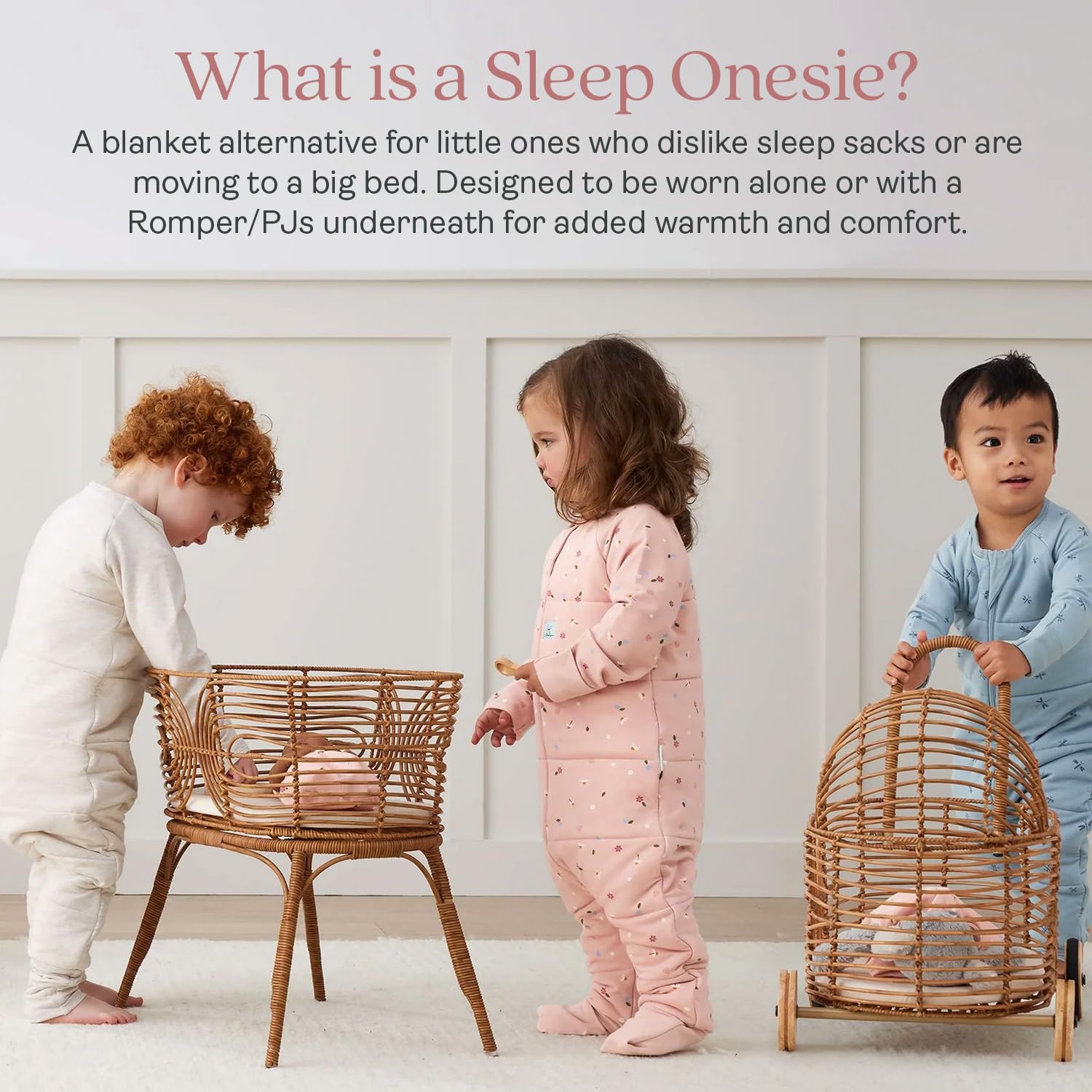 ergoPouch Sleep Onesie 2.5 TOG – Warm Baby Romper & Sleep Layer with Full-Zip, Guarding Against Blankets, Breathable & Movement-Friendly, Ideal for Transitional Sleeping (6-12 Months, Daisies) - Image 6