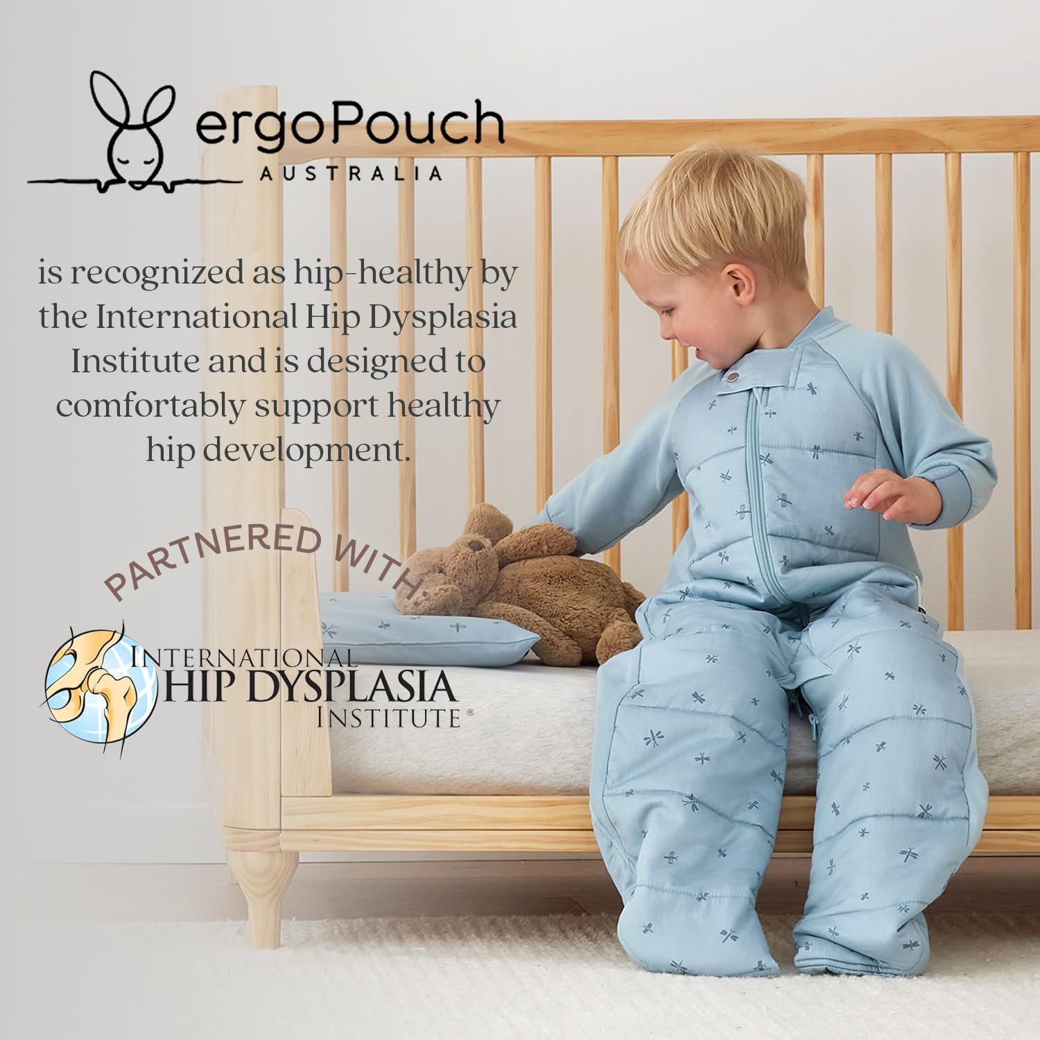 ergoPouch Sleep Suit Bag 2.5 TOG – Baby Sleep Sack & Wearable Blanket, 2-in-1 Convertible Sack to Suit with Legs for Safe Movement, Regulates Temperature Overnight, Unisex (3-12 Months, Daisies) - Image 5